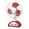 12" osc solar rechargeable emergency light fan PLD-6A